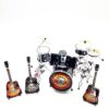 Guns N' Roses Mini Instrument Set 1/12 Scale - Detailed Rock Band Drum Kit & Guitars - Perfect Gift for Rock Fans - FedEx/DHL Express Delivery