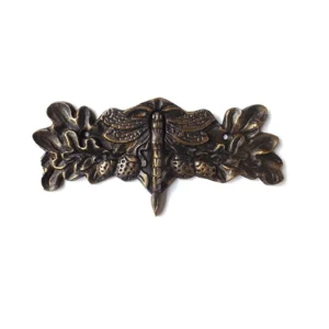 Brass Bail Dragonfly Oakleaf Solid Brass 2 Pcs