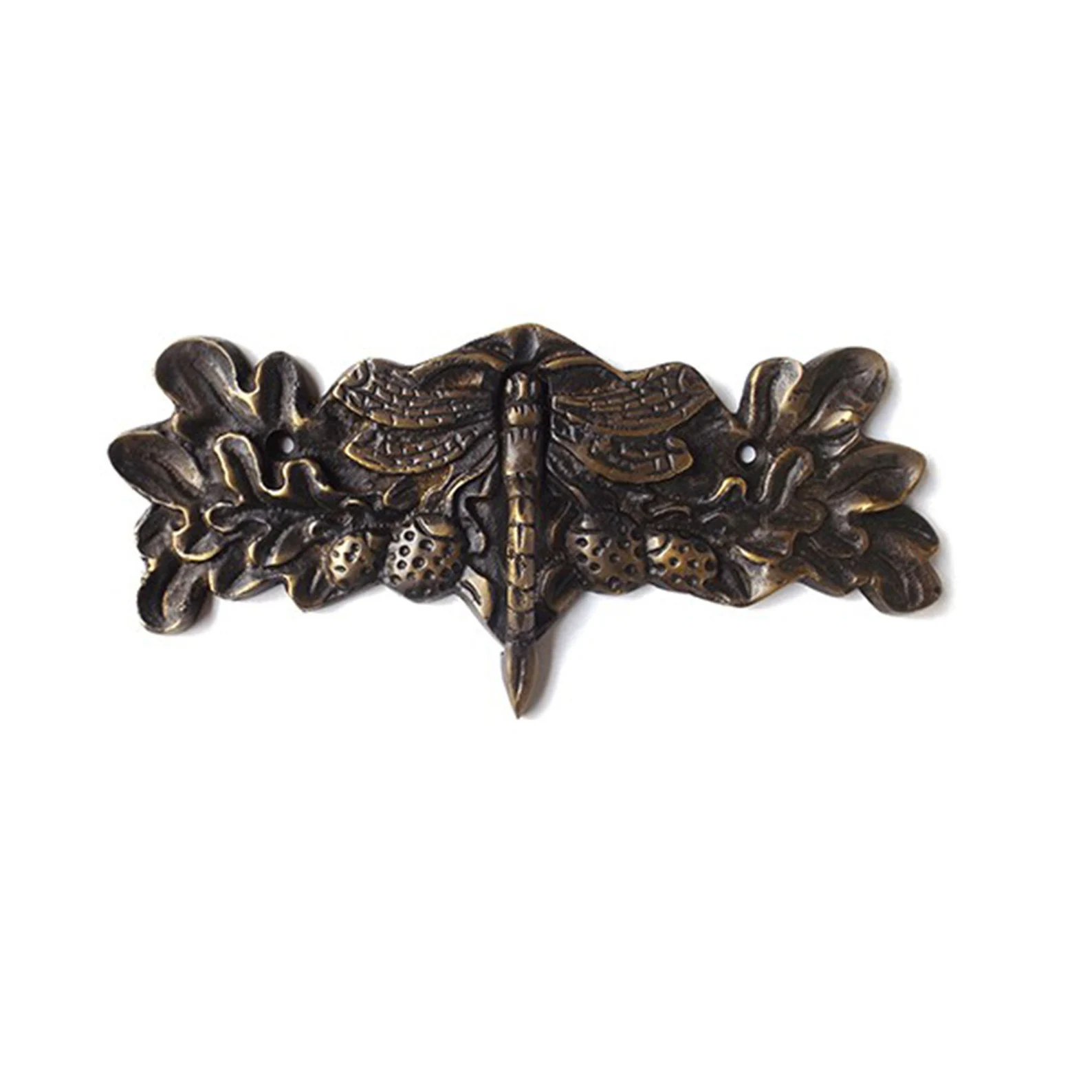 Brass Bail Dragonfly Oakleaf Solid Brass 2 Pcs