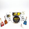 Miniatur Drum Nirvana Small dan Gitar Kurt Cobain skala 1/12
