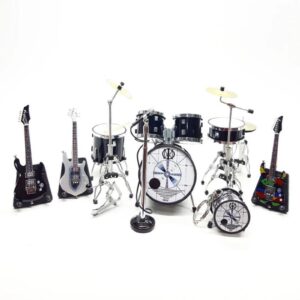 Dream Theater Mini Drum Kit & John Petrucci Signature Guitars 1/12 Scale