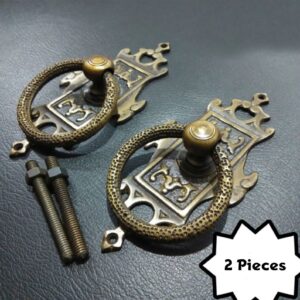 This listing is for a 6.69-inch Lot of 2 Pcs Vintage Double Handle Antique Cabinet Drawer Handle pulls.