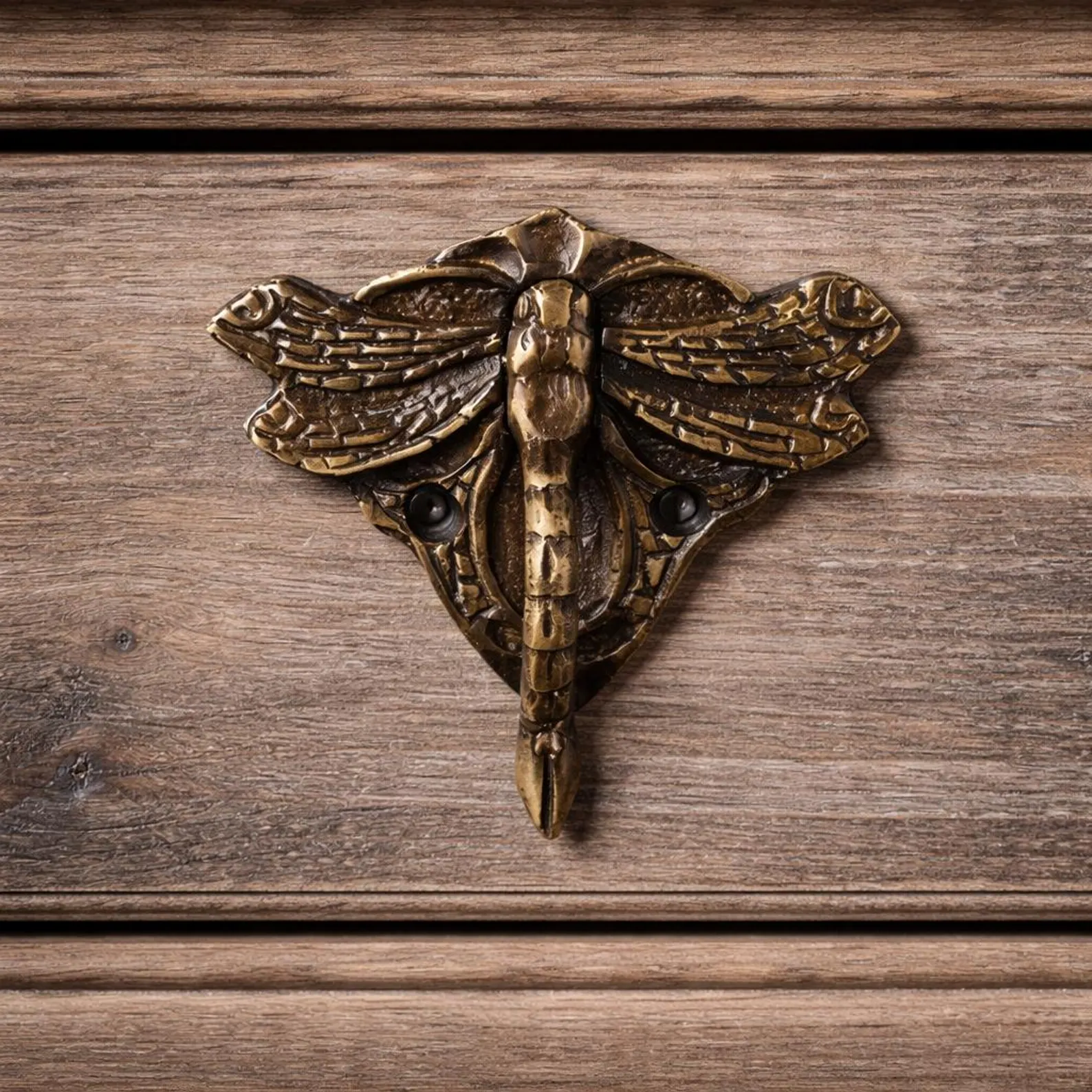 Set of 4 Dragonfly Brass Drawer Pulls