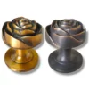 Antique Roses Door Handle Solid Brass