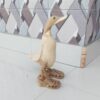10 pcs Unpainted Bamboo Root Ducks with Slippers – 25 cm