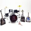 Metallica Miniature Drum Kit & Guitar Collection - 1/12 Scale Music Room Decor - Perfect Gift for Rock Fans & Drummers - DHL/FedEx Express Delivery