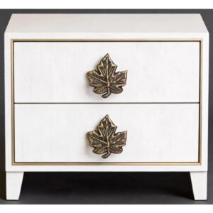 Vintage Solid Brass Maple Leaf Cabinet Knob