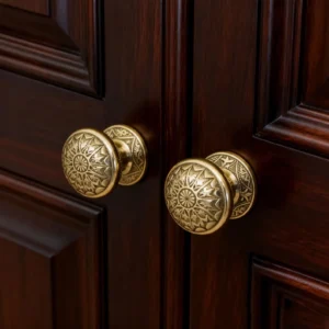 Vintage Victorian Style Brass Door Knobs
