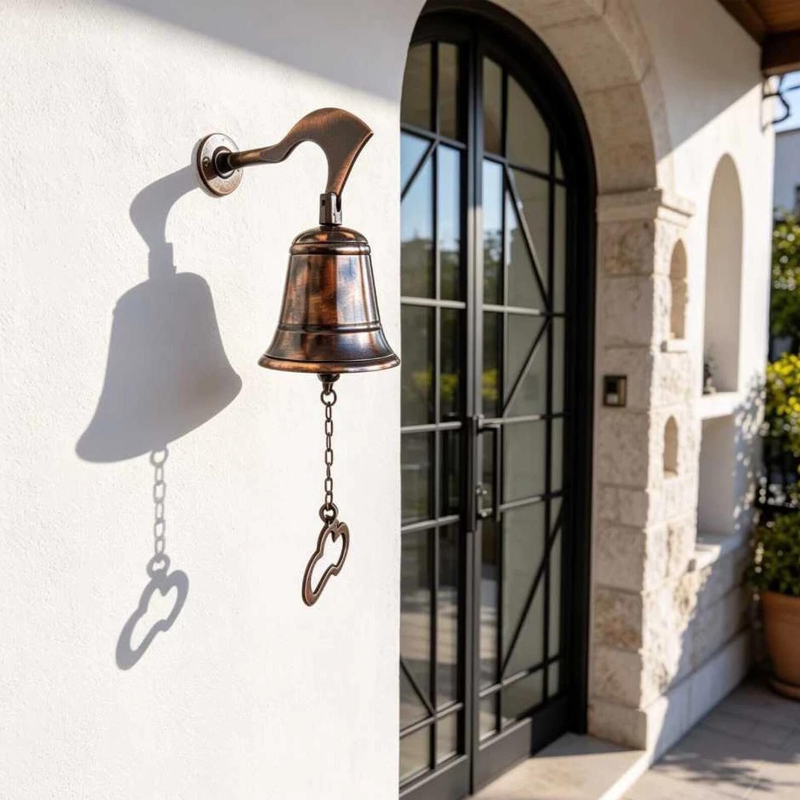 Antique Brass Wall Mounted Doorbell